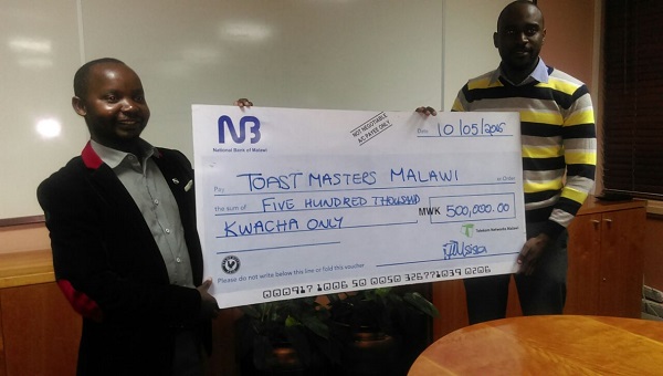 TNM contributes K500,000 to Toastmasters international
