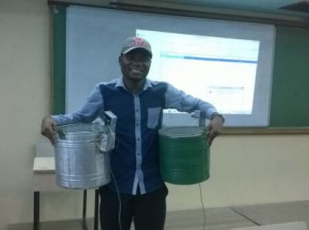 Malawian College student designs smart waste bin