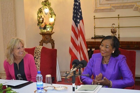 Madame Gertrude Mutharika Meets Dr. Jill Biden 2nd Lady of the United States
