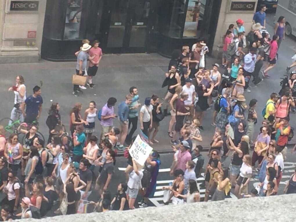 NYC LGBTQ parade on Fifth Avenue