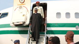 Fragile Nigerian President Muhammadu Buhari returns from UK
