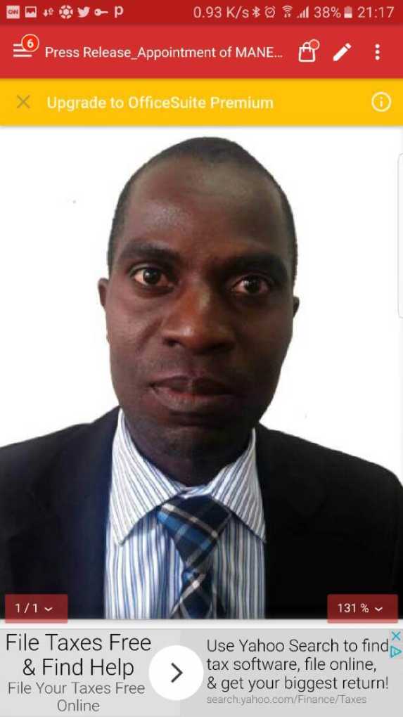 Gerald Chiunda now Maneb’s New Big Boss