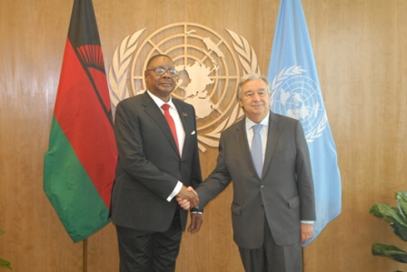 Peter Mutharika-António-uterres