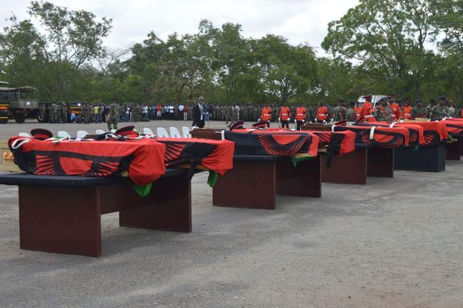 Bodies of the soldiers