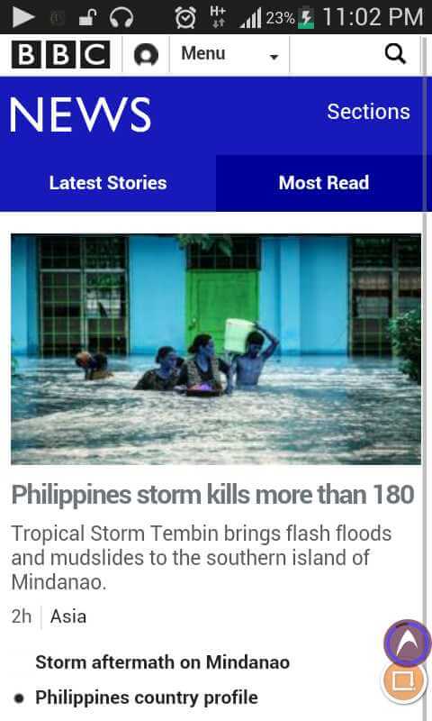 Philippines tropical storm tembin kills 180 on Mindanao