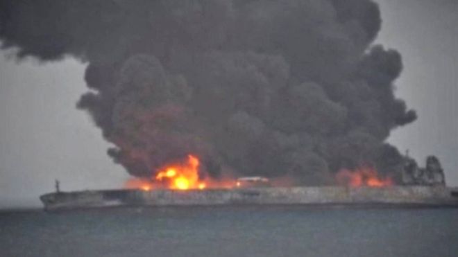 Tanker and ship collision near Shangai leaves 32 passengers missing