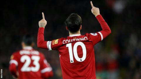 Barcelona to sign Liverpool midfielder Philippe Coutinho in a £142m; most expensive transfer of all time