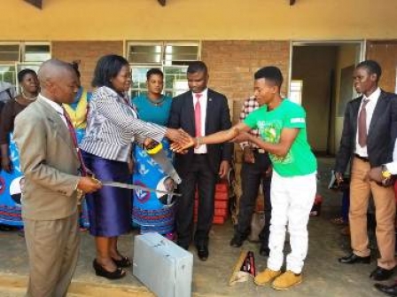 Malawi Government hands over equipment to community technical college graduates