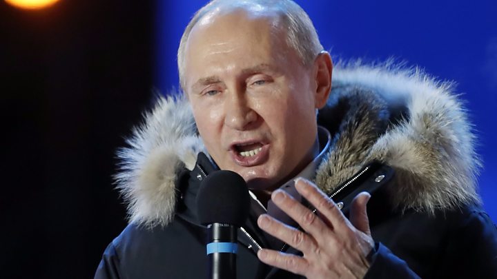 Russia election: Vladimir Putin wins by big margin