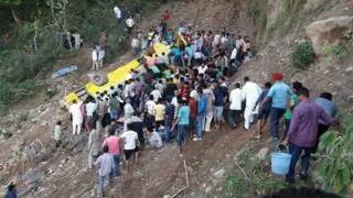 Tragedy; Indian school bus plunges into gorge, “killing 27 children”