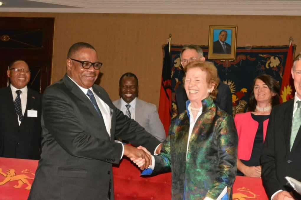 Peter Mutharika and Mary Robinson