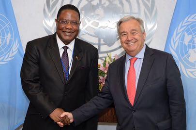 Perks Ligoya New Permanent Representative of Malawi to the UN Presents Credentials