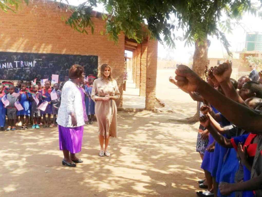 USA First Lady Melania Trump in Malawi; visits Chipala school, Lilongwe
