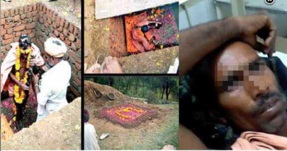 Indian man buries himself alive to resurrect as Jesus Christ three days later