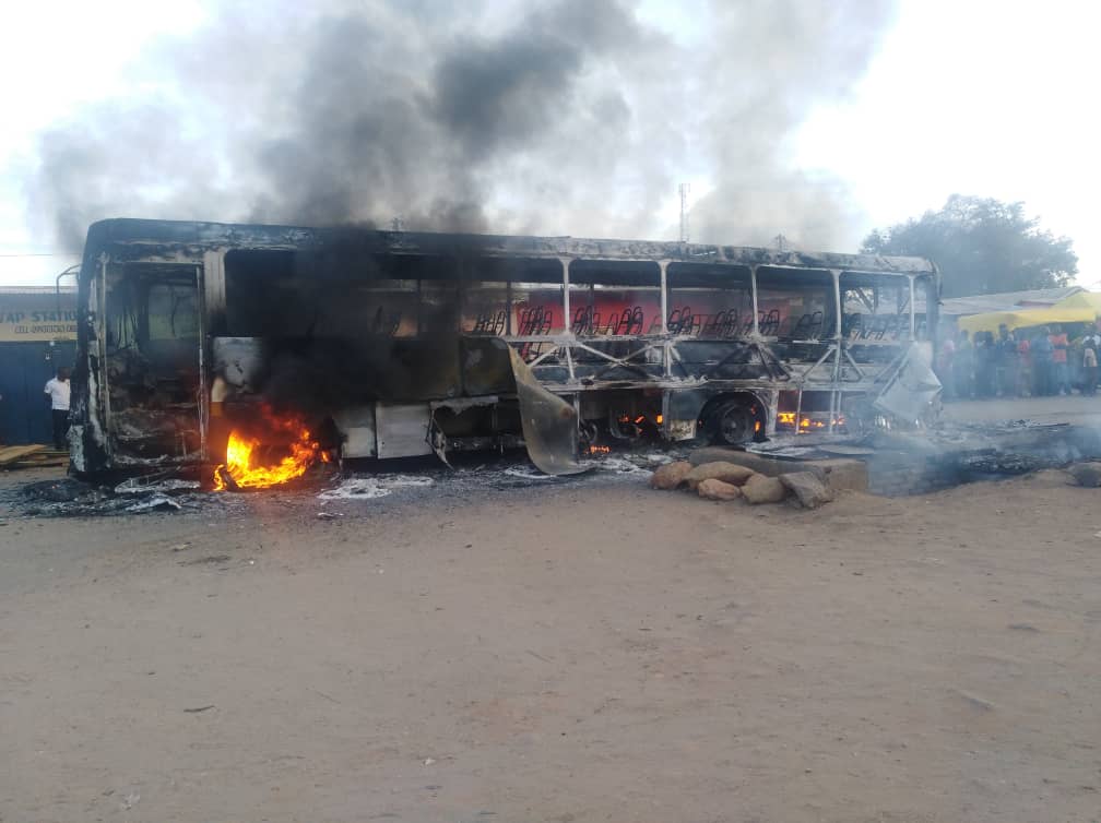 Matours bus burnt to ashes in Karonga