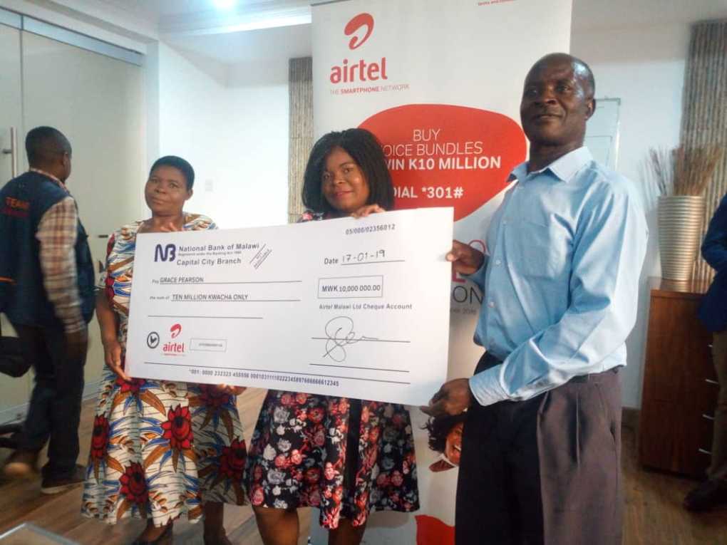 Malawi prison warder finally gets Airtel’s MK10 million Bundulo Bundulo prize