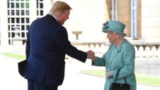 US President Trump meets Queen at start of UK state visit