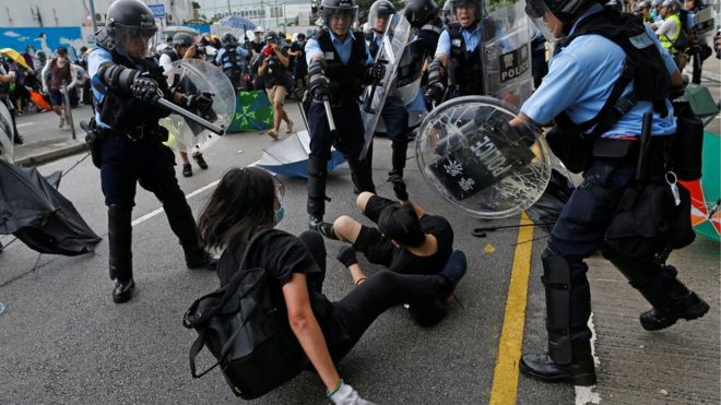 Police, protesters clash on handover anniversary in Hong Kong