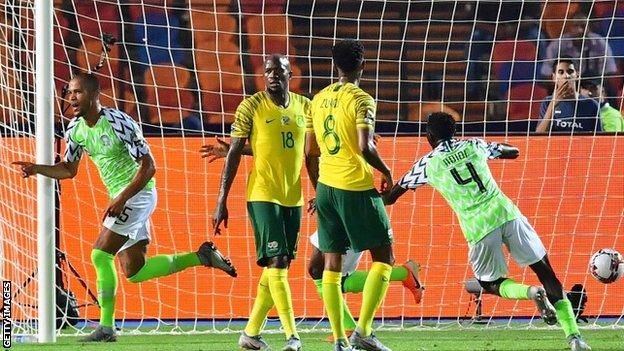 Nigeria late goal sends South Africa packing in 2019 AFCON quarter finals