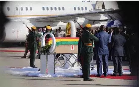 Robert Mugabe remains arrived in Zimbabwe ready for burial Saturday