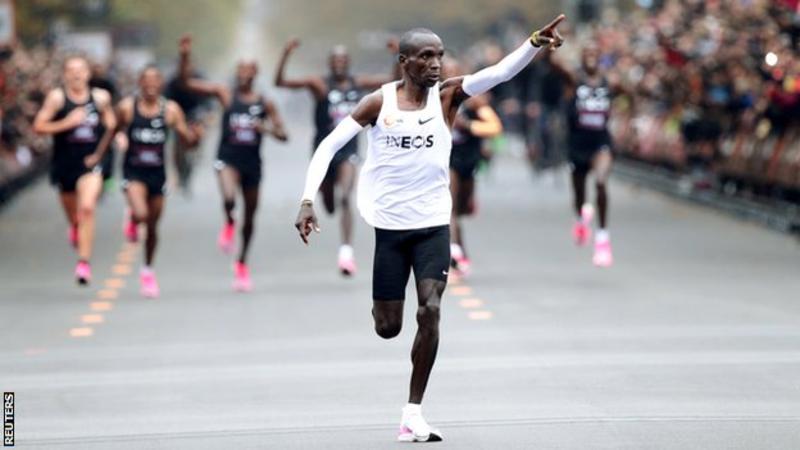 Kenya’s Eliud Kipchoge breaks 2-hour marathon mark