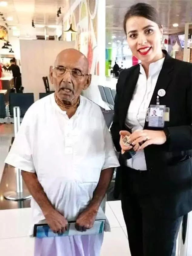 123 year-Indian granny shocks Abu Dhabi airport with passport claiming is the oldest man to have ever lived