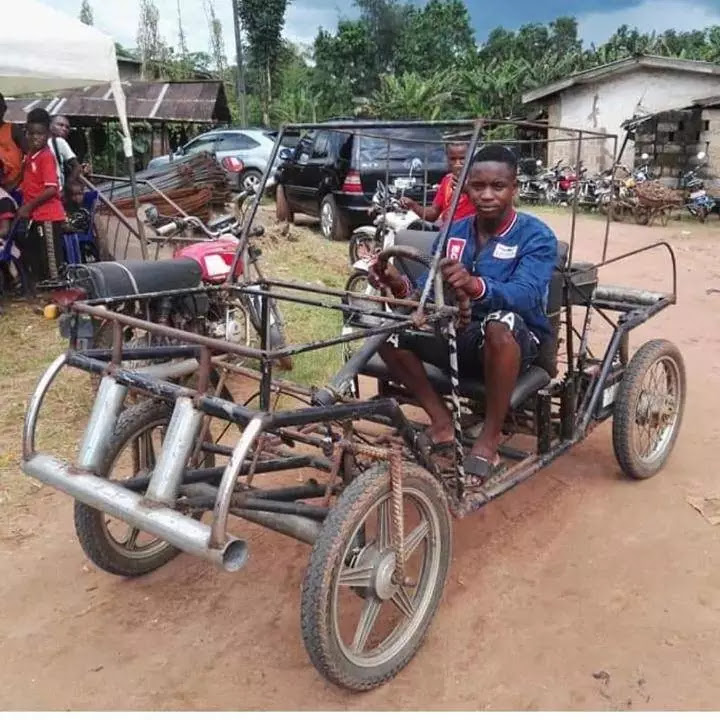 Awesome!!!Nigeria-19 yr-old man launches his Hand-made G-wagon