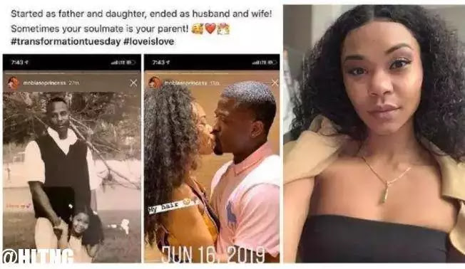 Weird!!Black American lady marries her own father….says he is her soulmate