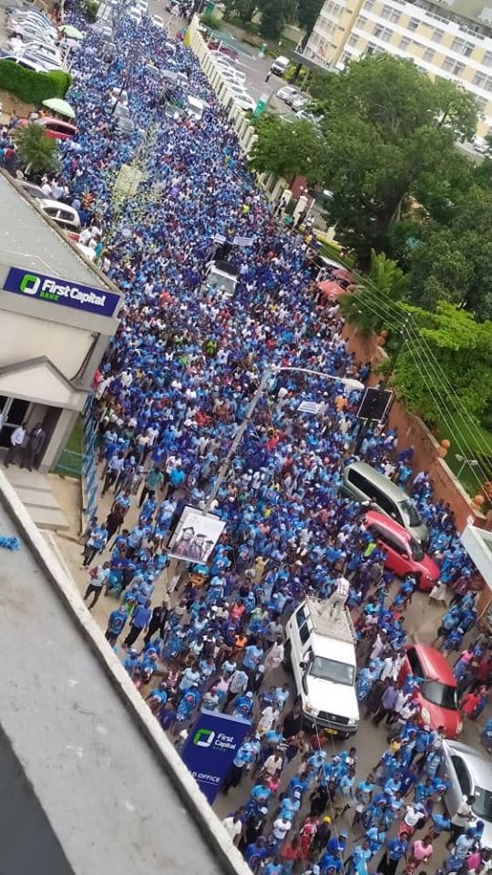Sea of DPP Blue Supporters Petition for Justice Potani and his four cohorts to be investigated by ACB