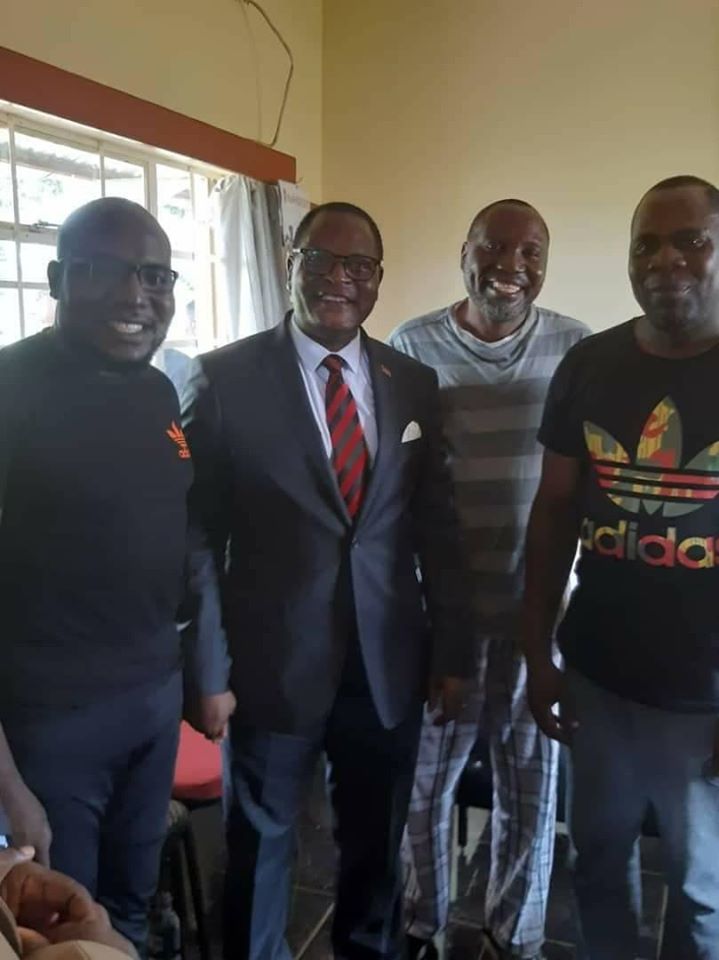Lazarus Chakwera Visits HRDC leaders in Prison to show solidarity