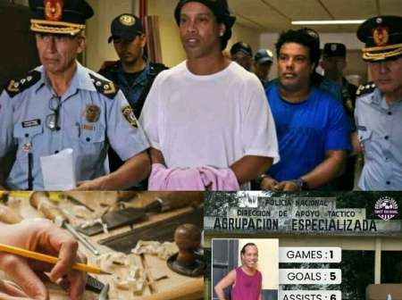 Brazilian soccer legend Ronaldinho spends prison life learning carpentry work, futsal