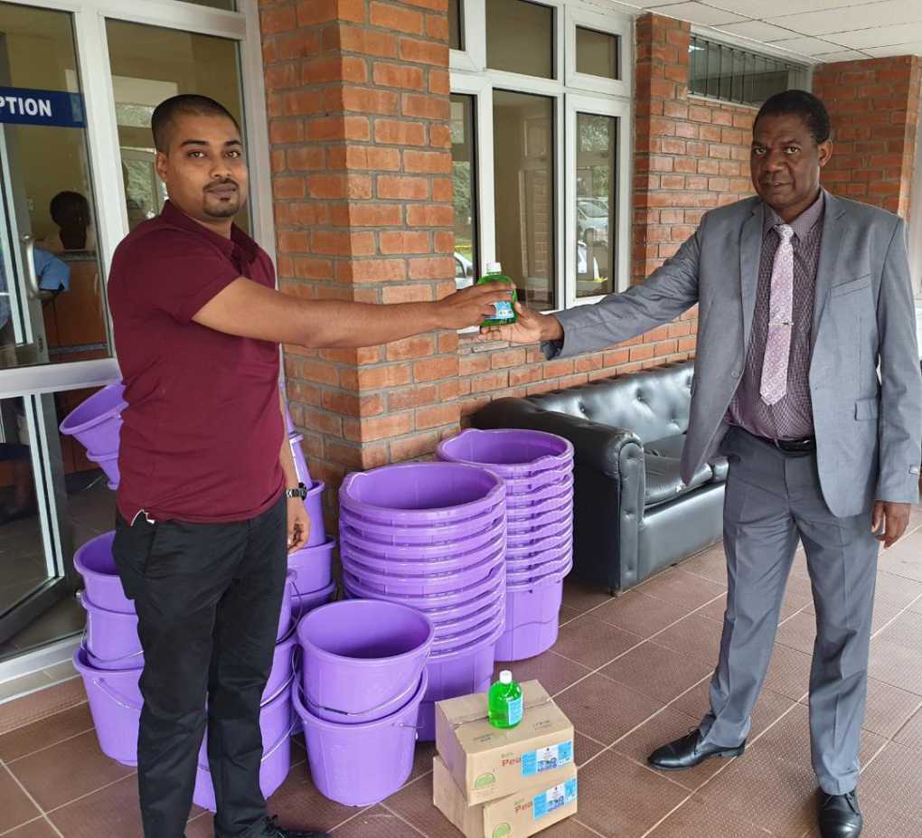Redbrick Limited donates assorted Covid – 19 prevention materials to QECH