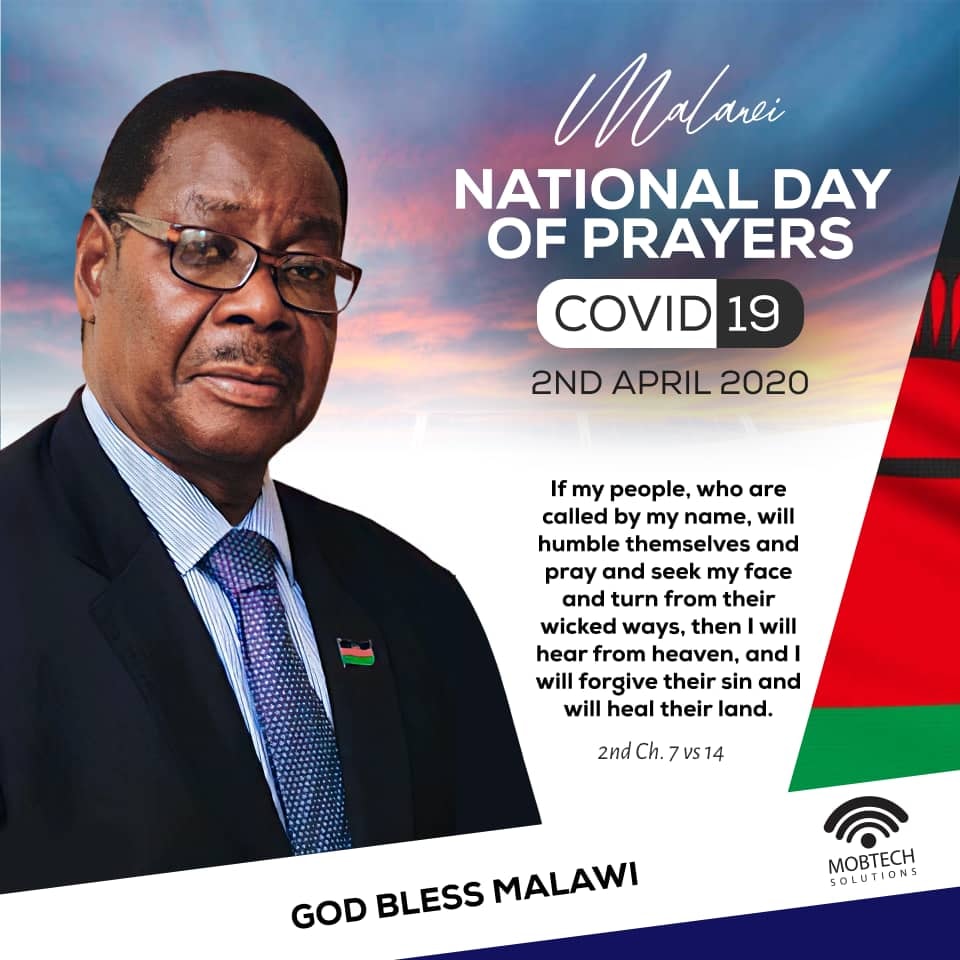 Malawi President calls for Thursday April 2nd as day of National Prayer – COVID-19