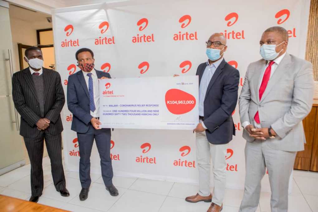 Airtel Malawi donates MK104m towards Covid-19 fight for Ventilators purchase