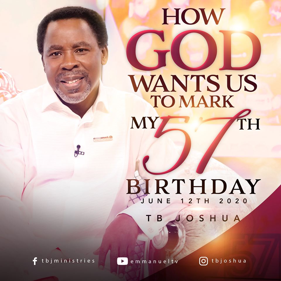 A great Prophet in our midst; Happy Birth TB Joshua