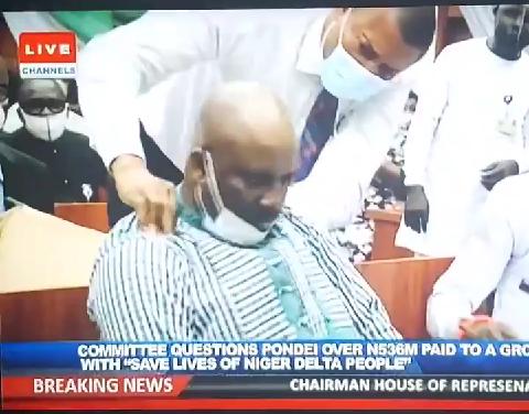 Nigerian official Daniel Pondei faints during corruption probe in parliament
