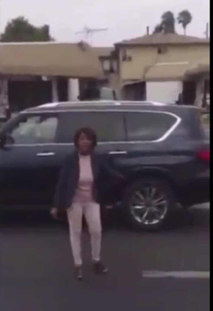 Congresswoman Maxine Waters jumps out of her car to intervene as black man stopped by police