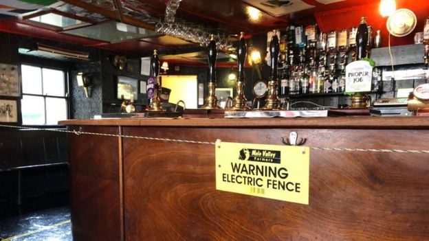 Coronavirus: Pub landlord installs electric fence around bar to encourage social distancing