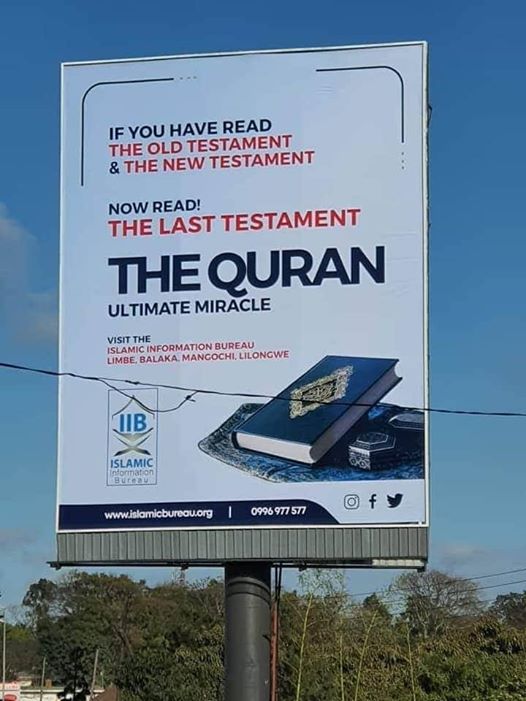Malawi Reverend encourages MCP Hooligans to deface a Muslim billboard