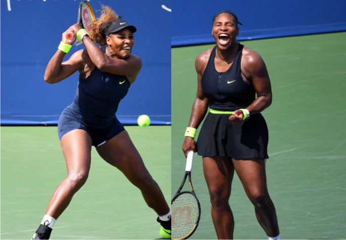 US tennis superstar Serena Williams takes off her skirt during match to defeat opponent in intense heat