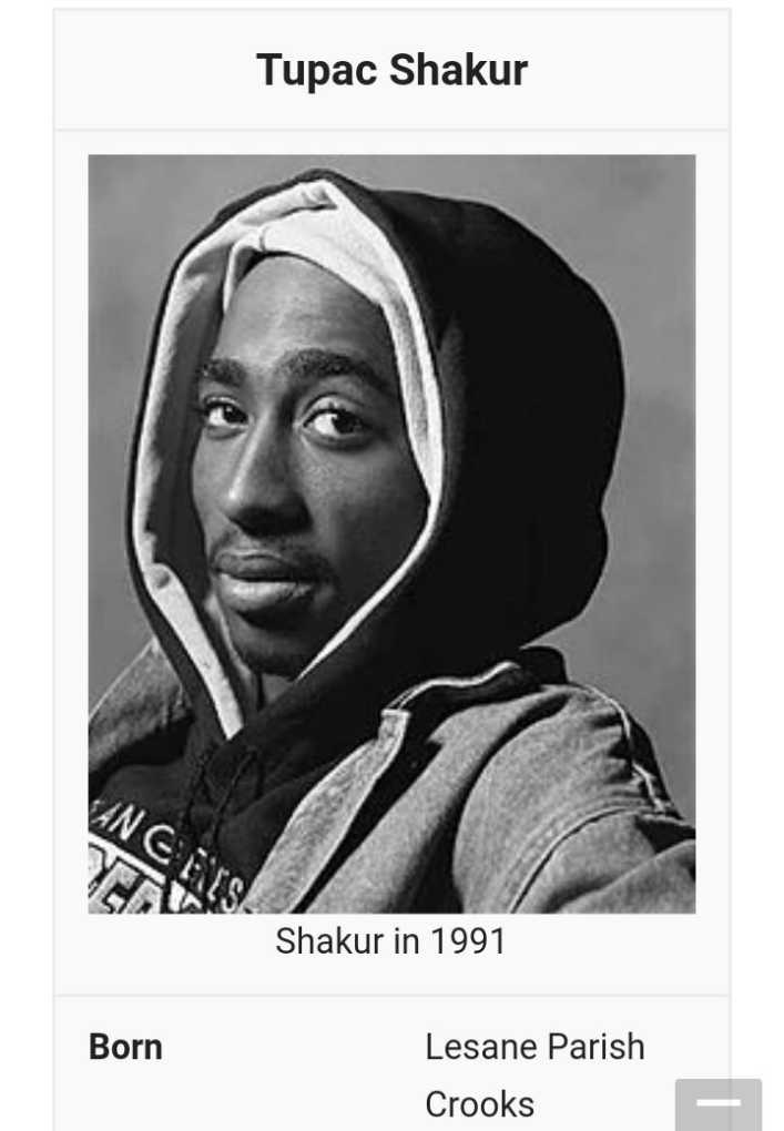 Remembering American rapper and songwriter Tupac Amaru Shakur