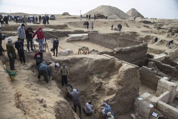 Egypt: Temple and coffins unearthed at archaeological site