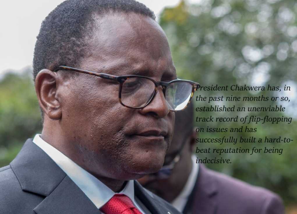 Talking Blues: Indecisiveness, the kiss of death for Malawi President Chakwera