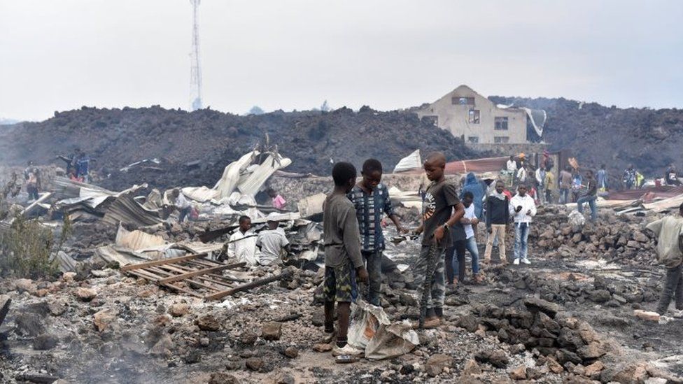 DR Congo: Many left homeless amid volcanic eruption