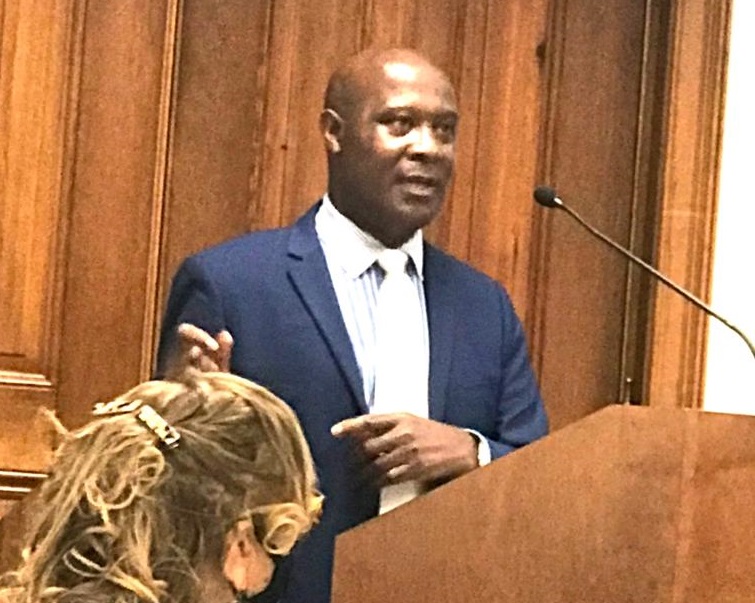 Malawian professor and Board President of the EEA Zipangani Vokhiwa testifies to Georgia Senate Committee in the US
