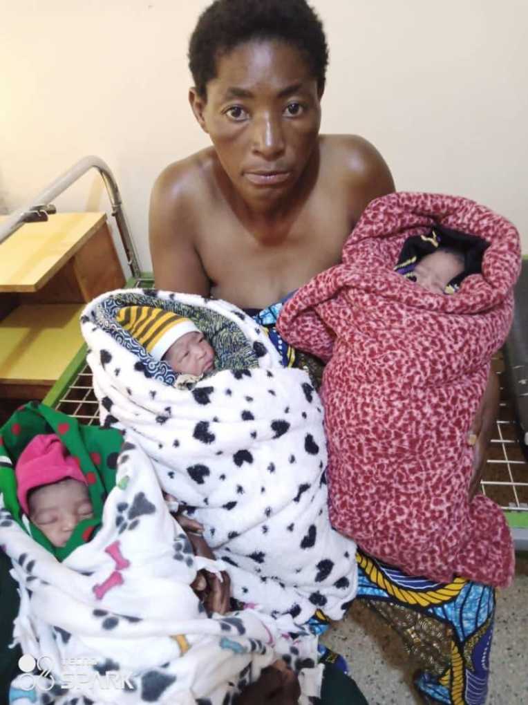 Malawi’s Mzuzu lady gives birth to triplets; Appeals for support