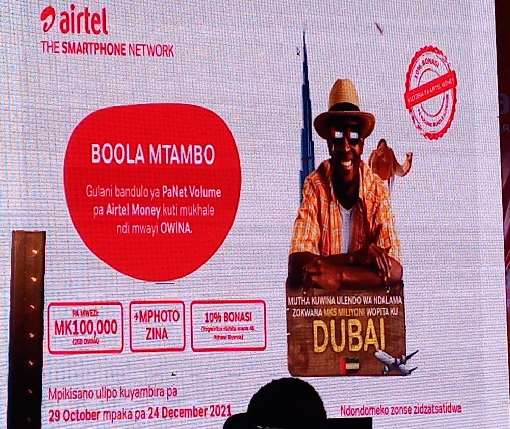 Who is going to Dubai with Airtel Boola Mtambo promotion?