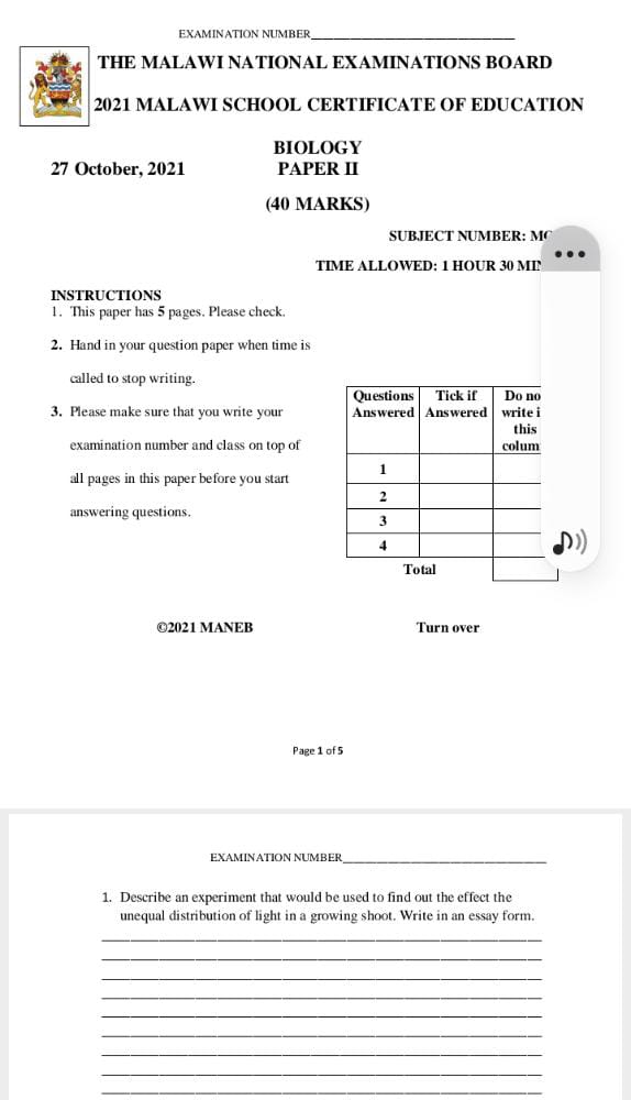 Malawi exams body disputes 2021 MSCE leaked papers