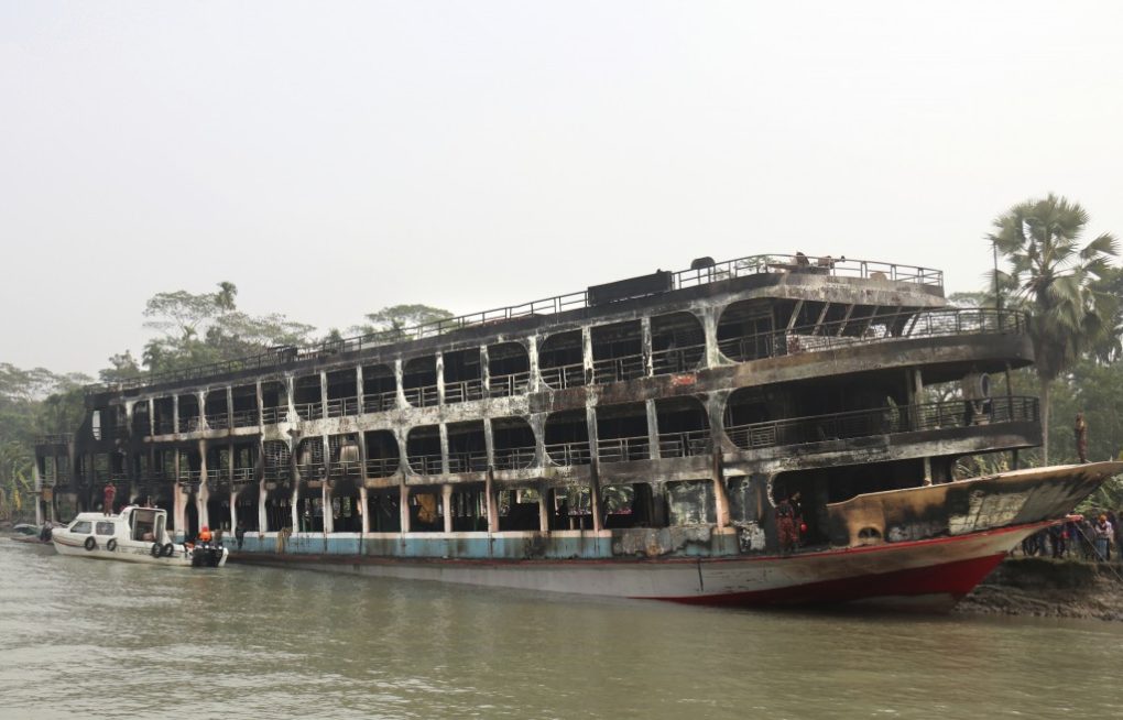 37 perish after overcrowded night ferry caught fire in Bangladesh