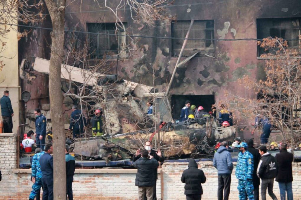 Crashed Iranian military jet kills three people
